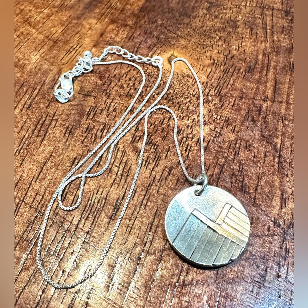 Sterling Silver, Mountain Scape Necklace